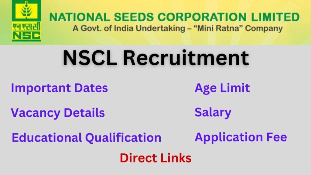 NSCL Recruitment 2023 Notification Out, Apply Online 2 NSCL Recruitment 2023 for Junior Officer, Management Trainee, and Trainee posts