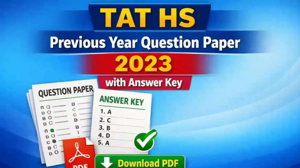 TAT HS Prelims 2023 Question Paper with Answer Key PDF