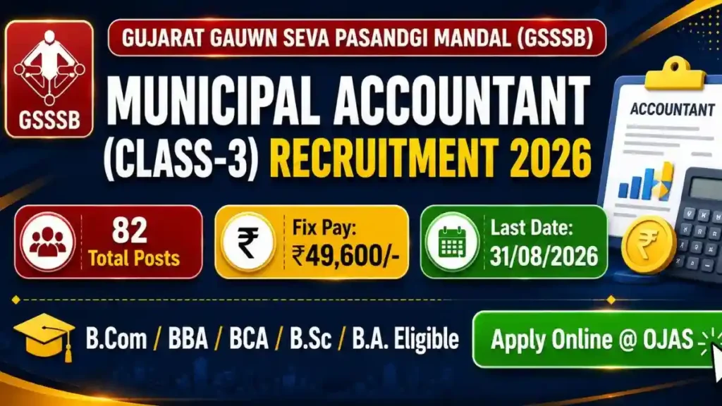 GSSSB Municipal Accountant Recruitment 2026