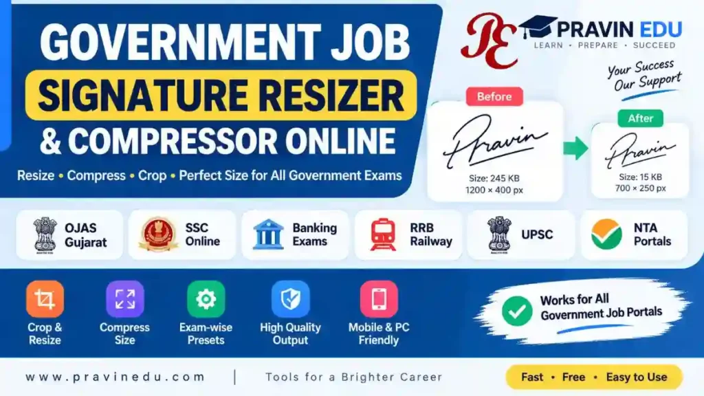 Government Job Signature Resizer by Pravin Edu