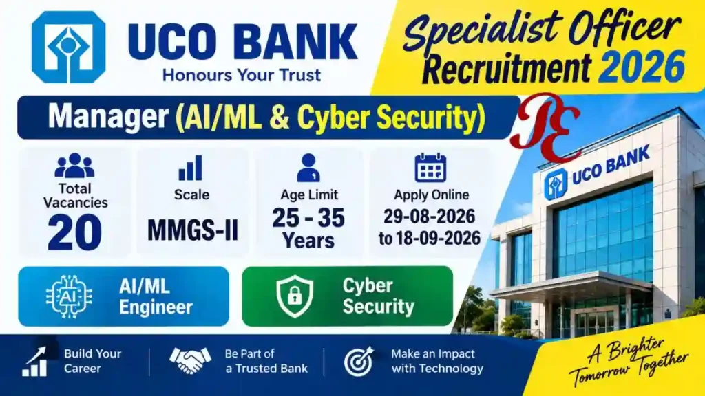UCO Bank SO Recruitment 2026 Notification for 20 Specialist Officer Posts